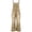 Khaki, variant on Ruohan Women's Floral Denim Overalls Adjustable Straps Wide Leg Fringe Hem Jumpsuit