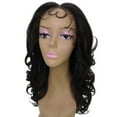 thumbnail image 2 of LUXLUXE Kiara Wavy Layered 18 in Long T Part Lace Front Wig, Heat Resistant Fibers,  Dark Brown, 2 of 8