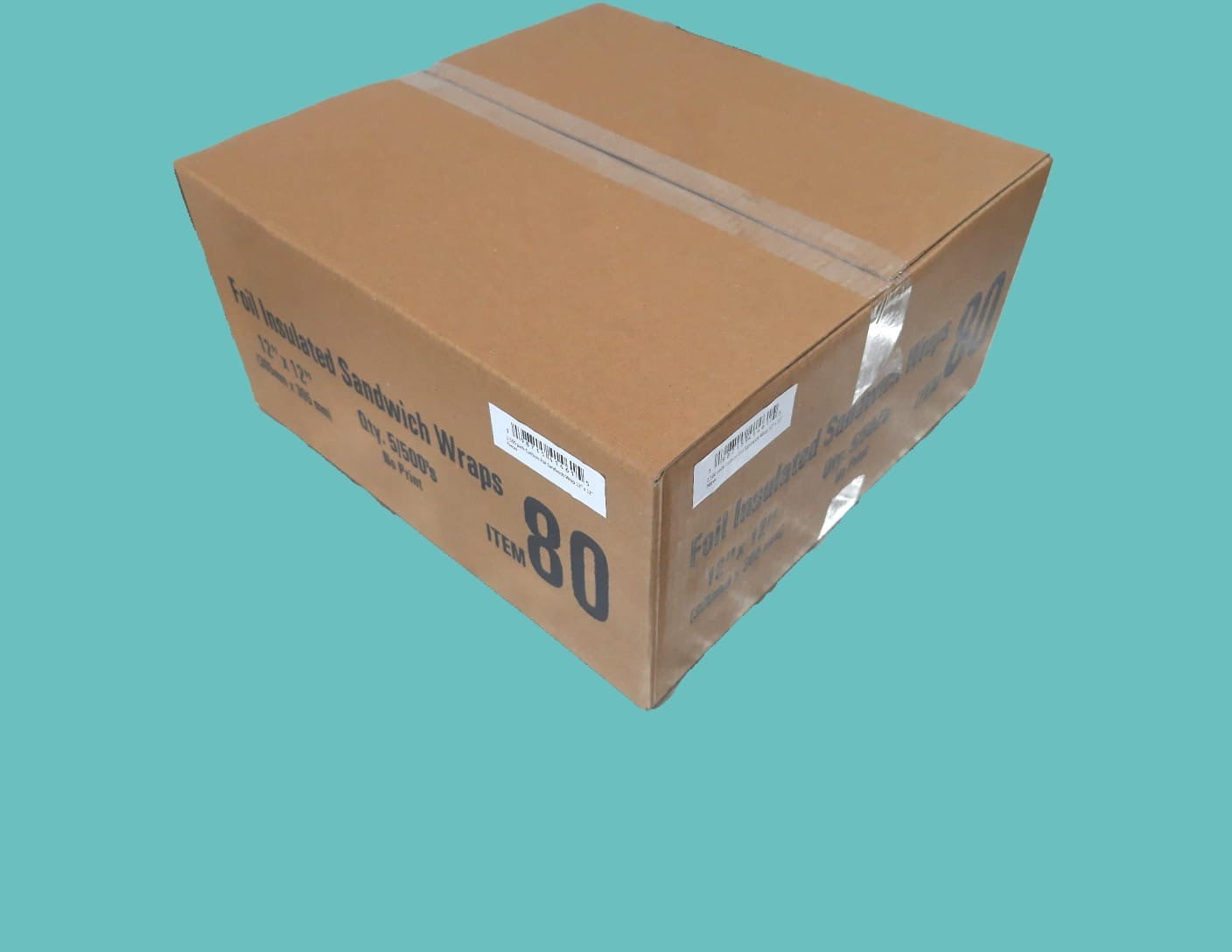 Plain Cushion Foil Sandwich Wrap 12" x 12", 2,500 sheets packed in 5 bundles of 500 each