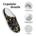 thumbnail image 5 of Disketp Colorful Geometric Figures Women's Men's Slippers Plush Slip-On House Slipper for Winter Indoor Soft Cushion Non-slip Fluffy Slides Slippers-37/38, 5 of 7