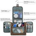thumbnail image 5 of Large Hanging Travel Toiletry Bag Dopp Kit with Hook Cosmetic Makeup Organizer with Brush Holder Water-Resistant Bathroom for Women Men, Brown Leopard, 5 of 7