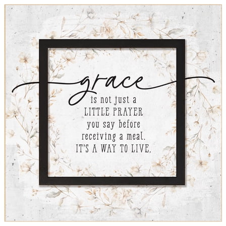 DEXSA Grace Is Not Just A Wood Plaque - 6" x 6 1/8"
