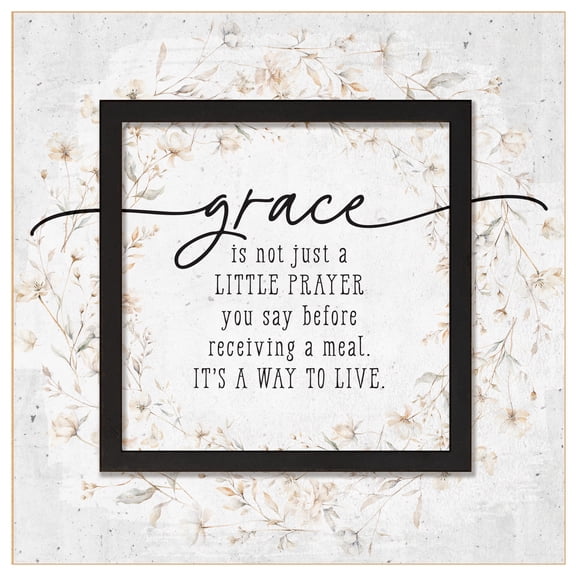 DEXSA Grace Is Not Just A Wood Plaque - 6" x 6 1/8"