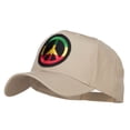 thumbnail image 2 of Peace RGY Rasta Patched Cap - Khaki OSFM, 2 of 5
