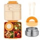 thumbnail image 1 of Lonchera para niños tipo omiebox incluye tarro y cubiertos, bento box c 4 compartimentos modulables de gran capacidad, lunch box con sellado hermético anti-fugas, caja de almuerzo BPA Free, 1 of 9