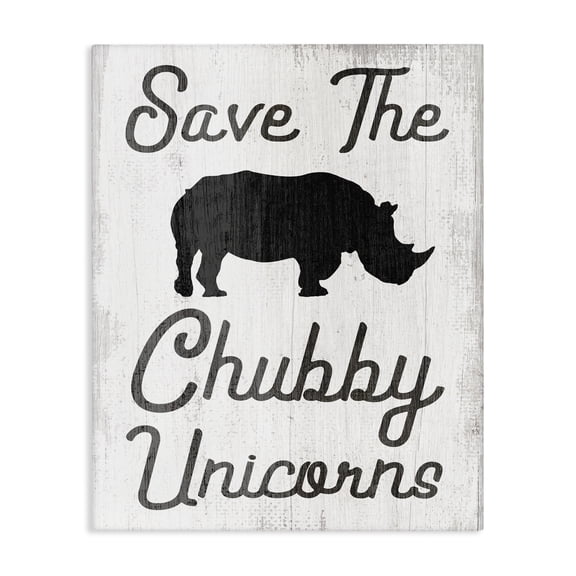 Stupell Industries Cottage Save the Chubby Unicorns Canvas Art, 30 x 40, by Lil' Rue
