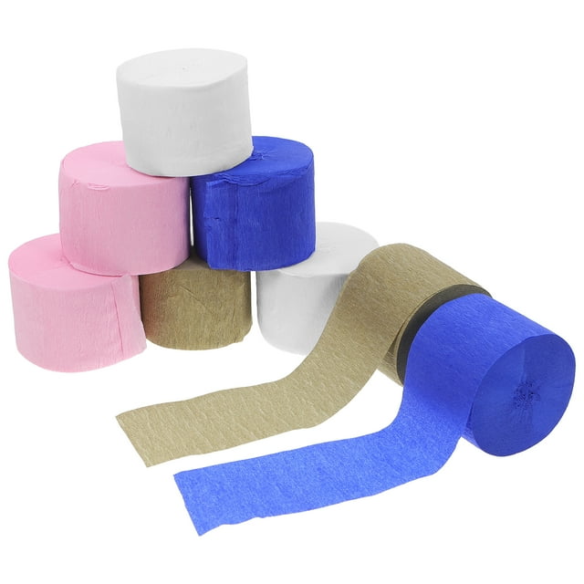 KAKOWELY 8 rollos de papel crepé con serpentinas de colores degradados para fondos de fiesta, cumpleaños, baby shower, decoraciones de boda, fáciles de usar