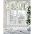 thumbnail image 5 of Rod Pocket Window Valances Sage Green Ocean Starfish Shell Coral Short Kitchen Curtains Marine Life Window Treatment Drapes for Bedroom Bathroom Living Room 54x18In,1 Panel, 5 of 7
