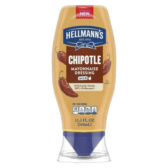 Hellmann's Mild Chipotle Mayonnaise Dressing, 11.5 fl oz Squeeze Bottle