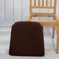 thumbnail image 3 of Dining Room Chair Covers with Ties, Chair Seat Covers, Elastic Stretch Chair Seat Slipcovers Non-Slip for Kitchen Office (2 Pieces,Coffee Color), 3 of 7