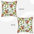 thumbnail image 3 of Xecao Mosaic Forest Squirrel Print Soft Velvet Decorative Throw Pillow Covers, Square Cushion Cases for Bed, Sofa, Living Room, Car, and Indoor Outdoor Use-20"x20", 3 of 8