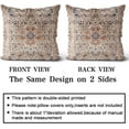 thumbnail image 4 of Boho Throw Pillow Covers 18x18 inch Set of 2 Ethnic Floral Short Plush Square Cushion Cover Standard Pillowcase for Men Women Home Decorative Sofa Armchair Bedroom Livingroom, 4 of 7