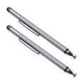 thumbnail image 1 of 2-Pack Multi-Color Metal Stylus Pens with Dual Tips (Fiber & Disc), 13.3cm Length, Universal for Phones/Tablets/Laptops, Clip Design, Includes 2 Extra Fiber Tips & 2 Replacement Discs -, 1 of 7