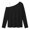 Black, variant on Asxite Girls Solid Tops Crew Neck Long Sleeve Soft Cotton Casual Pullover Fall Winter Tee 8T