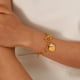 thumbnail image 3 of Pulsera de acero inoxidable para mujer con doble corazón, 18 cm, 3 of 3