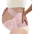 thumbnail image 1 of Cinturón de maternidad para mujer embarazada, soporte para la espalda, faja abdominal ligera, cinturón para el vientre para embarazadas, abdominales(L 32in-46in)Rosa, 1 of 5