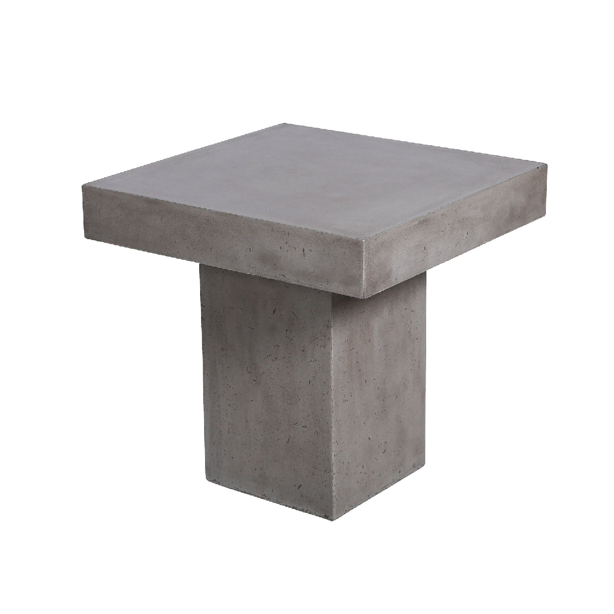 23" Gray Concrete Millfield Outdoor Unique T-Shaped Side Table