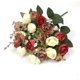 thumbnail image 2 of Paquete de 2 7 ramas, 21 cabezas, flores artificiales de seda, hojas, rosas, ramo de decoración Floral para boda, 2 of 4