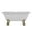 White-Golden, variant on Juniper 60 Inch Acrylic Double Ended Clawfoot Tub - Rim Faucet Drillings - Lion Paw Feet