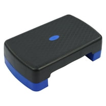 BalanceFrom Adjustable Workout Aerobic Stepper Step Platform Trainer, 18-Inch, Black/ Blue