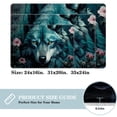 thumbnail image 2 of Wolf Non-Slip Polyester Floor Rug Office Kitchen Mat, Machine Washable, 2 of 6