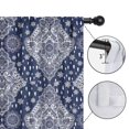thumbnail image 4 of Blackout Kids Curtains,Blue and White Ethnic Floral Pattern Childrens Insulated Curtains Set Of 2,Bedroom Essentials,Toddler Room Decor 42x84in(106x213cm), 4 of 5