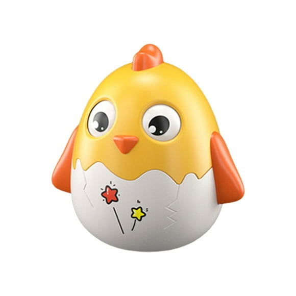 Kidstoy Jouets Anti-Stress Populaires Cloches en Forme de Poussin Non Basculantes Jouet Éducatif avec Yeux Clignotants pour Garçons et Filles Décorations de Pâques