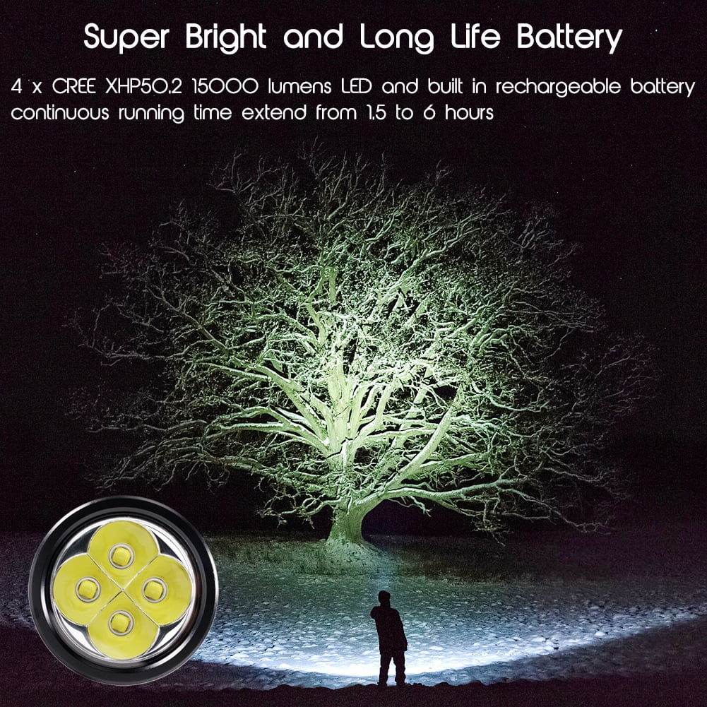 APLOS AP150 Dive Light, 15000 Lumen, Underwater 492ft, Scuba Diving Flashlight with Rechargeable Batteries and Charger IPX8 Waterproof