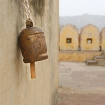 De Kulture Works Bell Metal Cow Bell Hanging Wind Chime Home Garden Décor