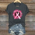 thumbnail image 2 of SwiftWear Breast Cancer Shirt Women Pink Ribbon T-Shirts Cancer Fighter Sunflower Graphic Tee Short Sleeve Tops S, 2 of 4
