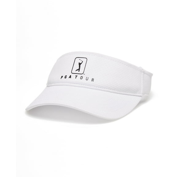 PGA Tour Air Flux Mesh Golf Visor White Moisture Wicking