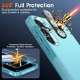 thumbnail image 3 of Samsung Galaxy S24 Plus Case, Dual Layer Shockproof 6.7’’, Light Blue, w/ 2X Tempered Glass Screen Protector & Camera Lens Protector, 3 of 14