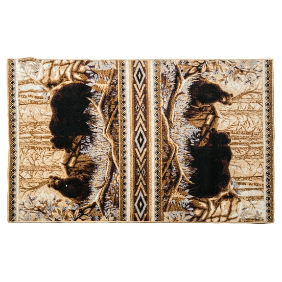 Furnishmyplace Furnish My Place Bear Lodge Rug - Multicolor, Cabin Rug 5'x8'