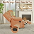 thumbnail image 6 of Royalcraft Swivel Recliner Chair with Lumbar Pillow and Footrest, Orange, 6 of 8