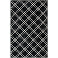 thumbnail image 5 of SAFAVIEH Dhurrie Skyler Geometric Diamonds Wool Area Rug, Black/Ivory, 6' x 6' Round, 5 of 10