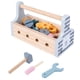 thumbnail image 1 of Caja De Herramientas De Madera Para Niños, Habilidad Motora Educativa, Desarrollo De Coordinación Mano-Ojo, Reparación, Kit De Herramientas De Artesano Para Niño, Niña, Niño, Regalo Para El Hogar seitruly FN002384-00, 1 of 5