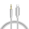 thumbnail image 2 of Cable auxiliar Aqnmrnm de 3.5 mm para iPhone compatible con iPhone 13 12 11 XS XR X 8 7 6 iPad iPod 3.3ft Plata, 2 of 2