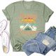 thumbnail image 2 of Gibobby Playera de Verano para Mujer Women Summer Letter Printed Fun Tees O Neck Summer Cute T-Shirts Blouse Tops(Verdemilitary,G), 2 of 3