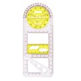 thumbnail image 1 of CAROOTU Multifunctional Geometric Ruler Geometric Drawing Template Measuring Tool For School Office Supplies, 1 of 5