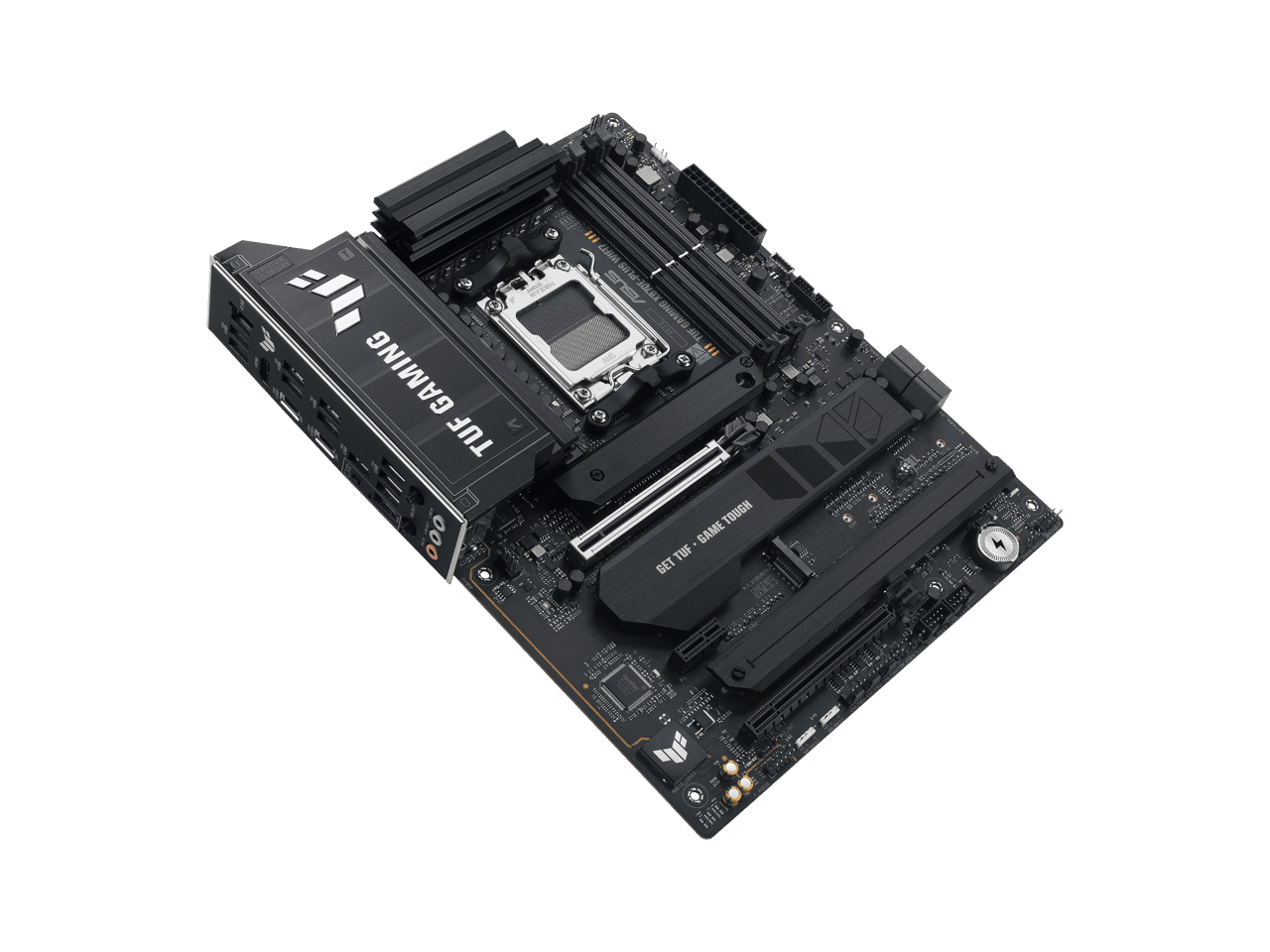 ASUS TUF GAMING X870E-PLUS WIFI7 AMD X870E ATX Motherboard with 16+2+1 80A Power Stages, DDR5 Support with AEMP, PCIe 5.0 x16 with PCIe Slot Q-Release Slim, Four M.2 Slots, WiFi 7 with ASUS WiFi Q-Ant