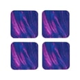 thumbnail image 2 of Balery 4 Pcs Neon Gradient Blueleather Coasters Set, Drink Table Cup Coasters For Living Room Kitchen Coffee Decor, 2 of 9