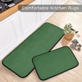 thumbnail image 6 of GZHJMY Kitchen Rugs 2 Piece Waterproof Non Slip Kitchen Mat Forest Green Color Kitchen Rug Set for Sink Office Kitchen Cafe, 19.7"x47.2"+19.7"x27.6" Carpet Runner, 6 of 7