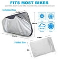 thumbnail image 3 of Housse de Vélo Extérieure Imperméable Anti-Poussière Housse de Roue de Vélo Sac de Rangement Pliable avec Trous de Verrouillage Anti-Vol, 3 of 6