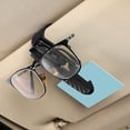 thumbnail image 3 of Porta gafas para coche de 2 piezas, colgador de gafas con clip de doble extremo, soporte para billetes y tarjetas con rotación de 180 grados, 3 of 5