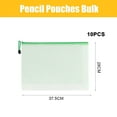 thumbnail image 2 of Bolsa de malla con cierre Desiderio, bolsa de malla de plástico con cierre, bolsa de almacenamiento de documentos impermeable para el hogar, la oficina y los viajes, verde, 2 of 5
