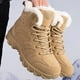 thumbnail image 1 of Botas de nieve forradas de piel con cordones para hombre, botines cálidos de invierno, ligeros Wdftyju Tenis De Mujer Tenis De Hombre, 1 of 8
