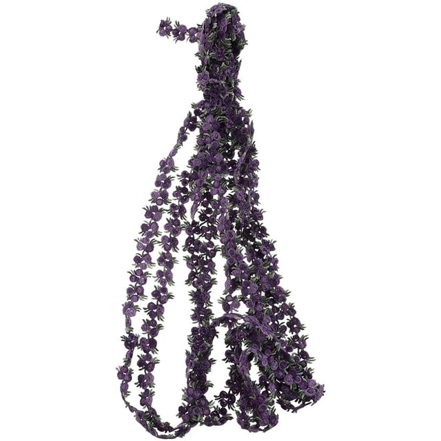 4. 5m Decorating Lace Embroidered Trim Ribbons Flowers Embroidered Trim for Applique Headband Sewing or Craft Projects Decoration