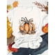 thumbnail image 2 of Women's Casual Pumpkin Print T-Shirt with Bow Detail - Crew Neck, Short Sleeve, Breathable Polyester - Perfect for Spring & Summer, 2 of 7