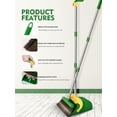 thumbnail image 5 of BIMZUC Broom and Dustpan Set for Home, Steel Dust Pan with 56.9" Long Handle Broom Combo for Kitchen - Green, 5 of 6