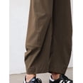 thumbnail image 3 of UZMOG Pants for Women, Barrel Pants Women Elastic Waist Tapered Leg Baggy Mid Rise Travel Work Casual Trousers Lounge Pants with Pockets, 3 of 7